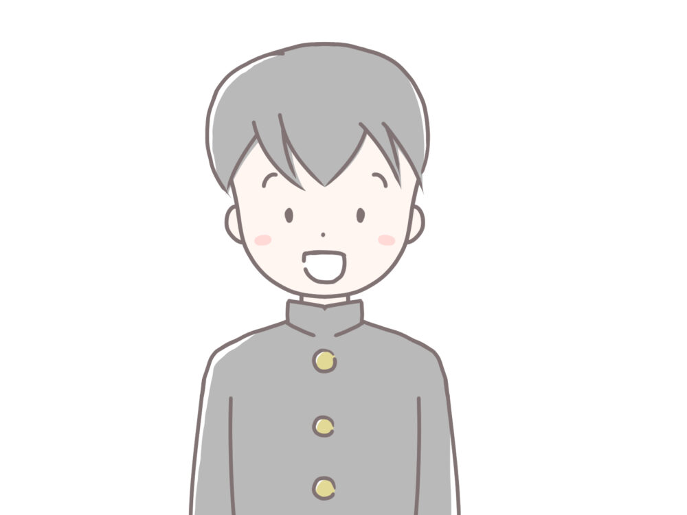 中学生男子のイラスト