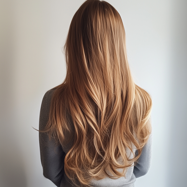 金髪の女性の後ろ姿