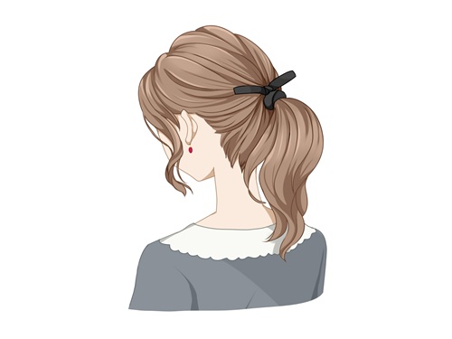 女性の後ろ姿の画像