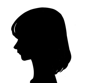 女性のシルエット画像