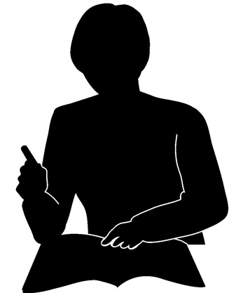 男性のシルエット画像