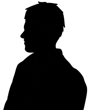 男性のシルエット画像