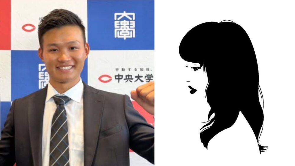 森下翔太と女性のイラストの画像