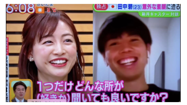 新井恵理那と田中碧の画像