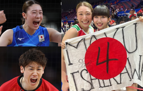 石川祐希と石川真佑、Cocomiの画像