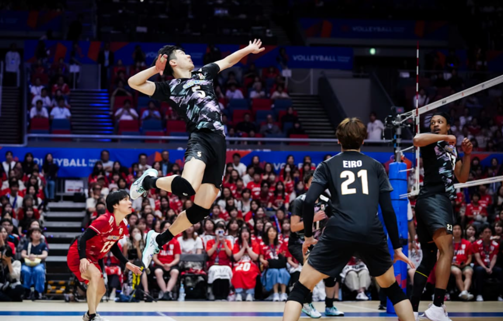 男子日本代表の試合中の画像