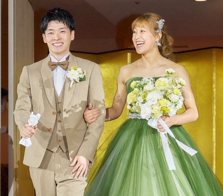 松井珠己選手の結婚式での画像